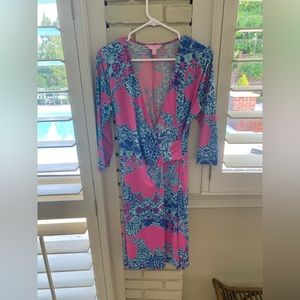 Lilly Pulitzer faux wrap dress